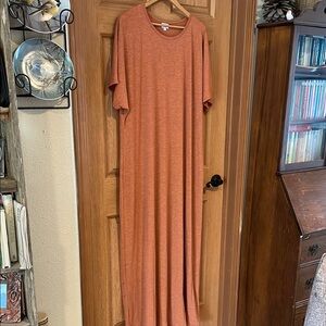 Women's Pumpkin Orange Maxi Dress